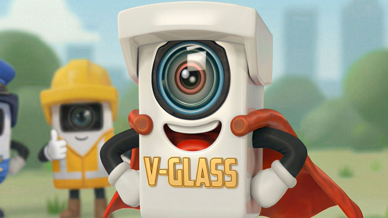 Vglass AI 캐릭터 활용 3D 홍보영상